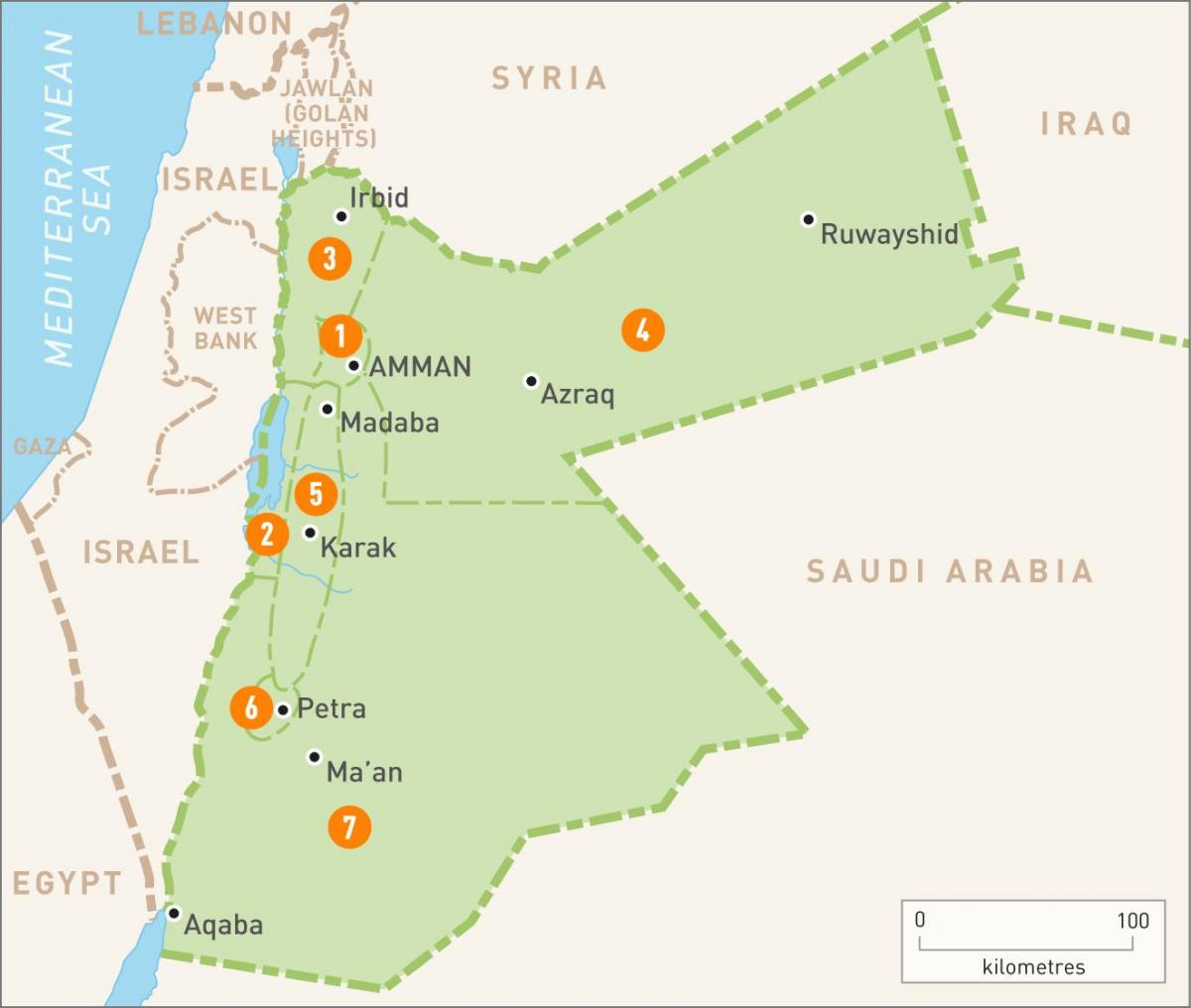 amman Jordan á kort