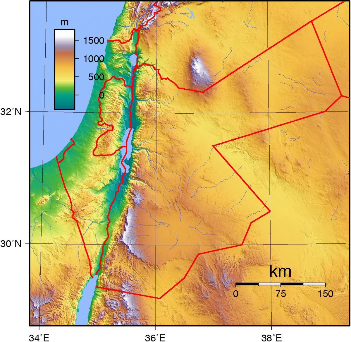 kort af Jordan landslaginu